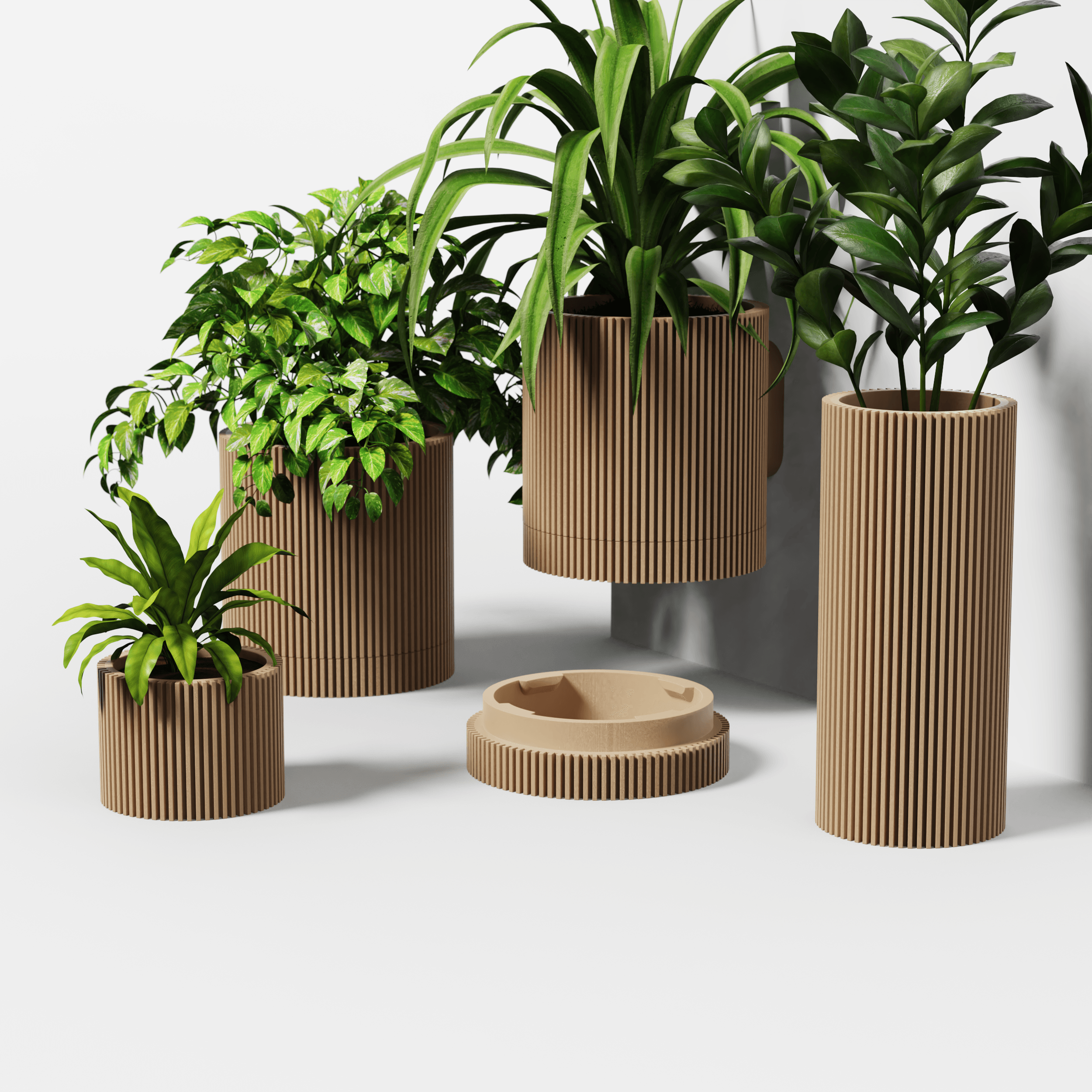 Mini planter- FIN Collection - Planter Set 3d model