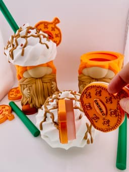 Pumpkin Spice Latte Gnome Container 3d model
