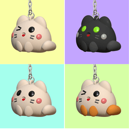 White Cat Winking 3d model