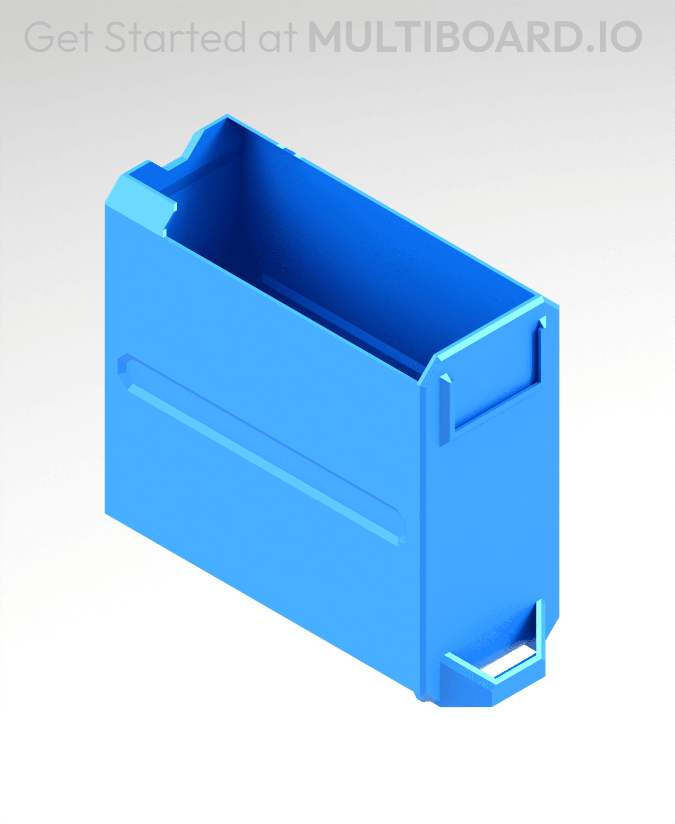 1x2x2 LU - Labelled - Magnetic - Simple Multibin Drawer 3d model