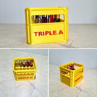Triple A battery crate #FunctionalArt 3d model