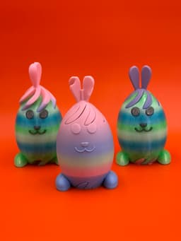 Easter Bunny Spiral Passthrough Fidget Toy 3d model