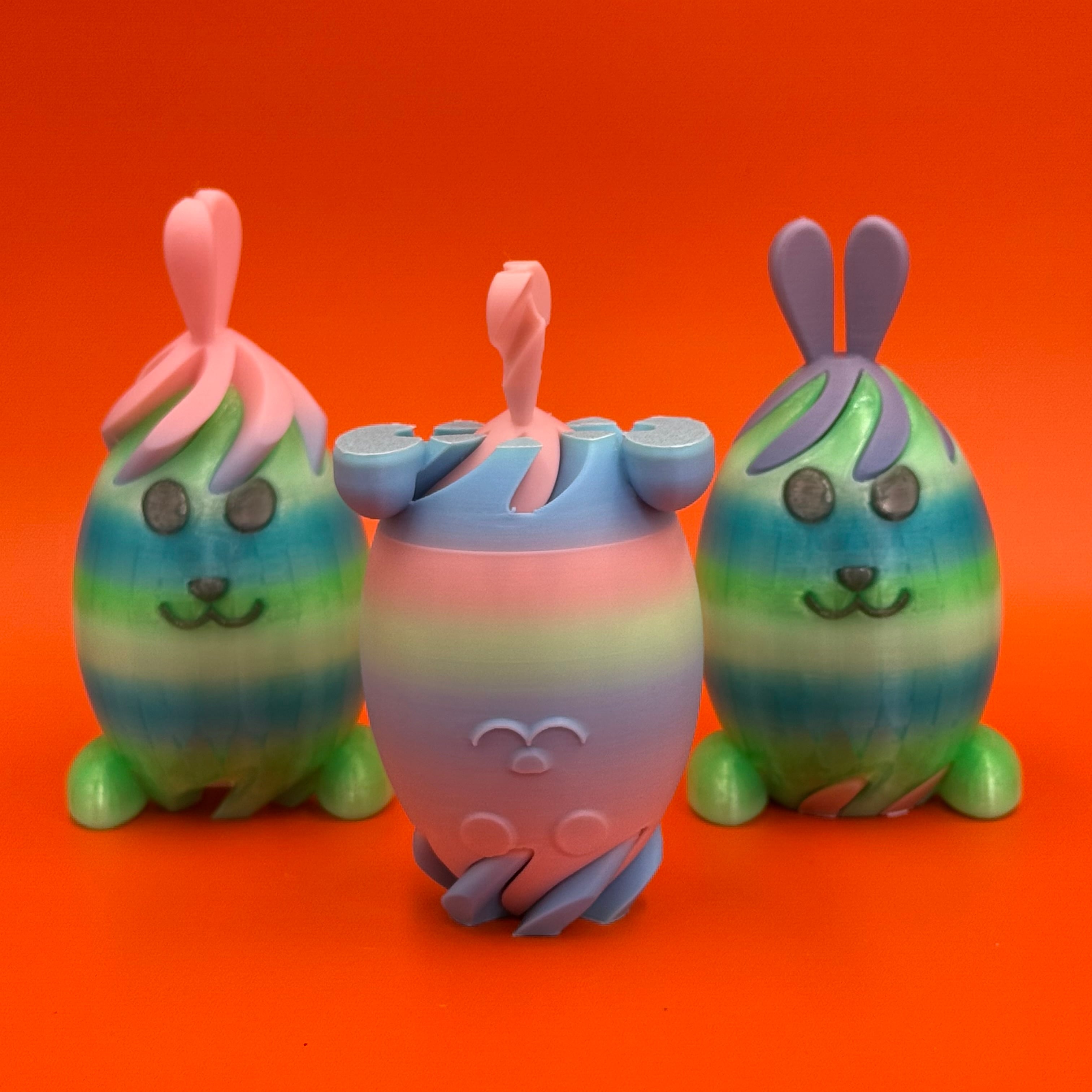 Easter Bunny Spiral Passthrough Fidget Toy 3d model