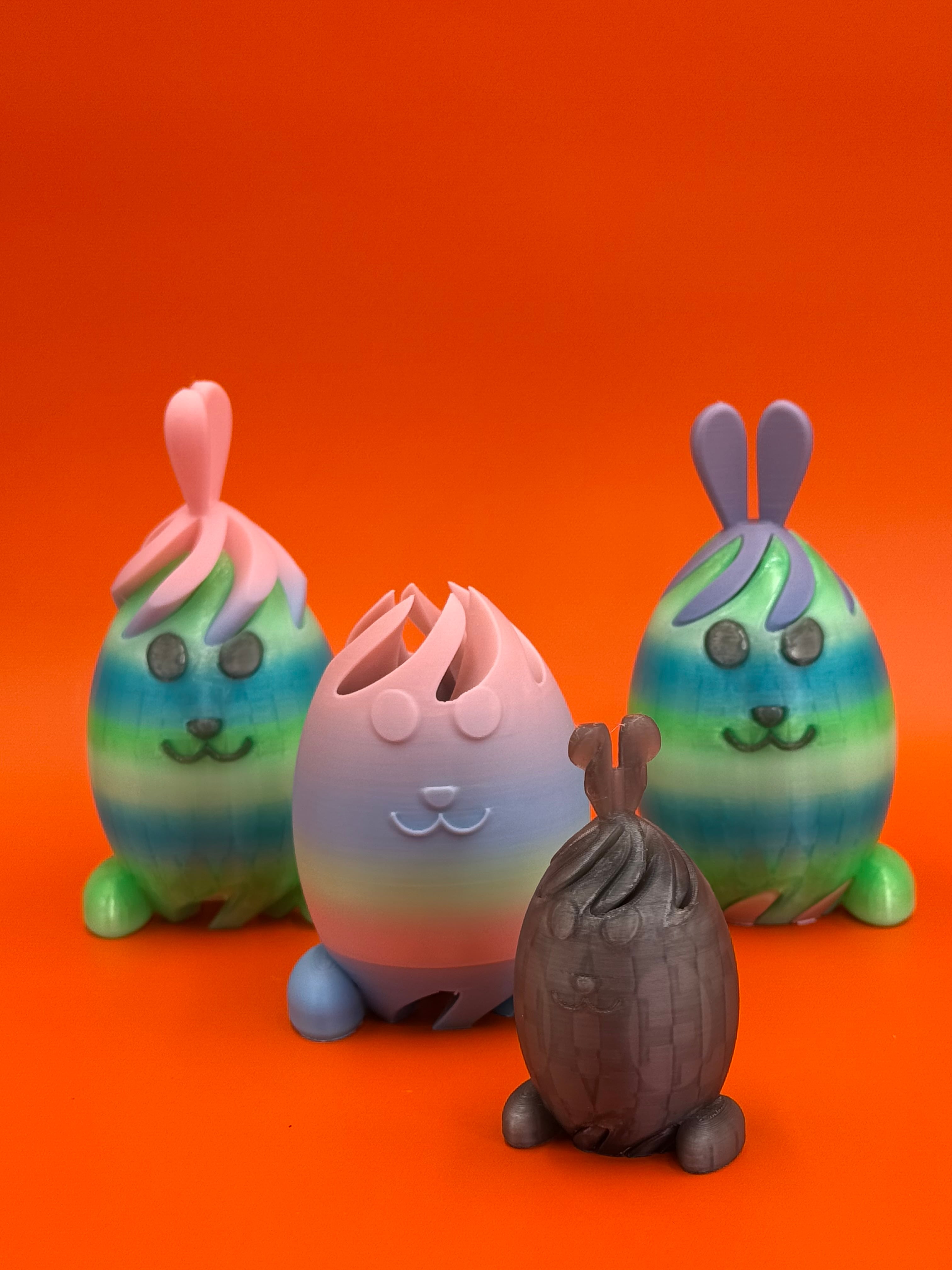 Easter Bunny Spiral Passthrough Fidget Toy 3d model