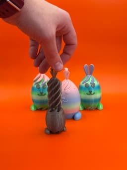 Easter Bunny Spiral Passthrough Fidget Toy 3d model