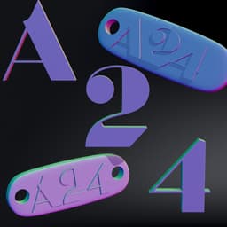 FREE A24 Logo and Keychain 3d model