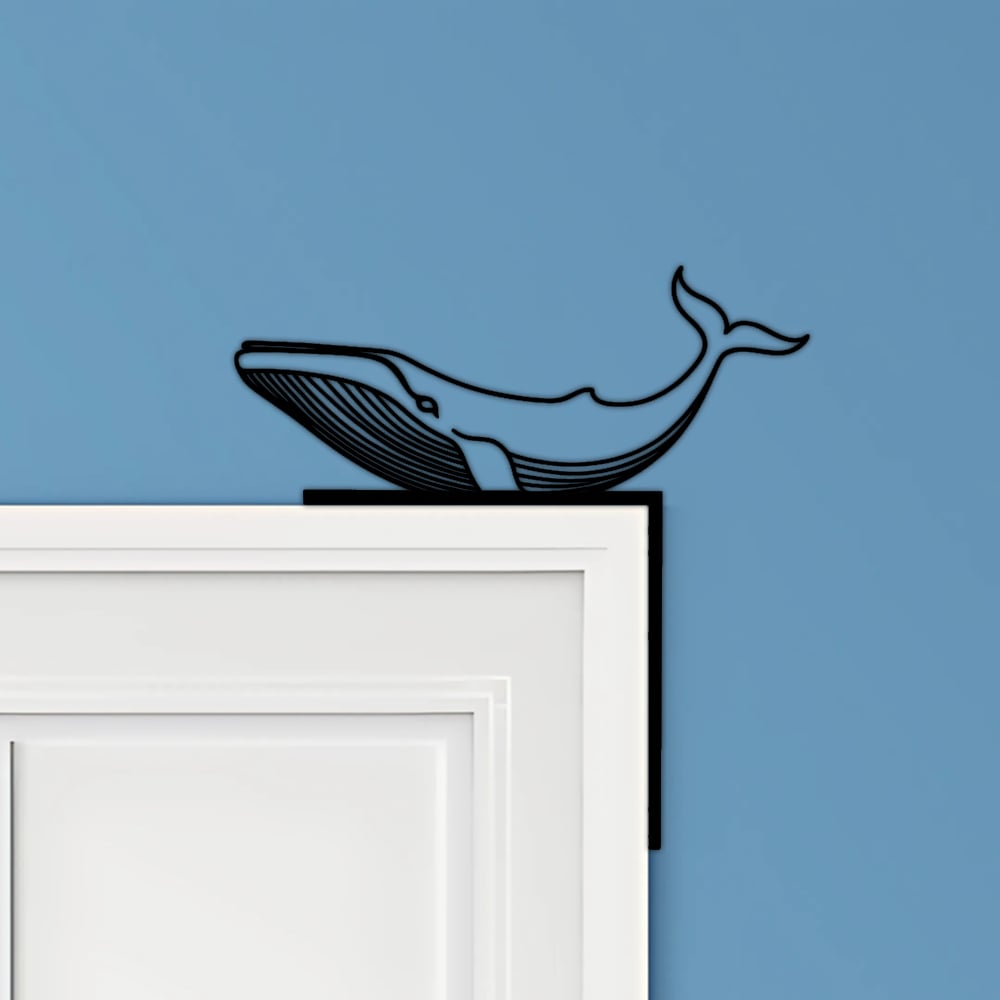 Whale Door Corner Decor 3d model