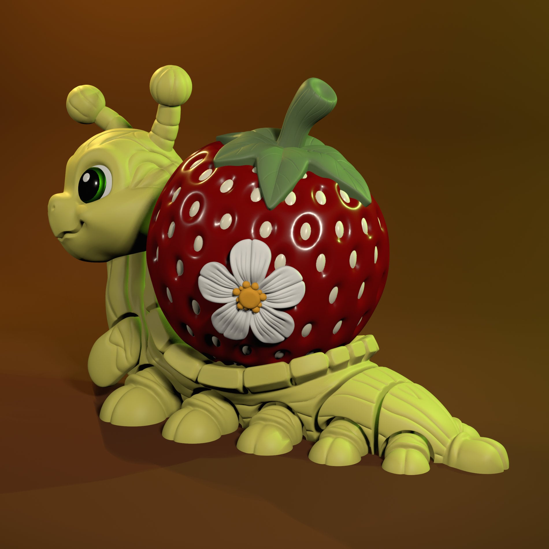 Pip the Strawberry Snail.3mf 3d model