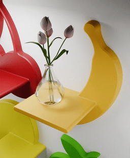 4x Fruit shelfs 3d model