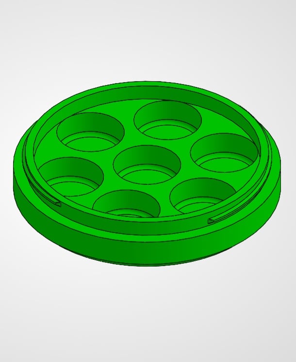 Druid Dice Container And Tray Threaded 3d model