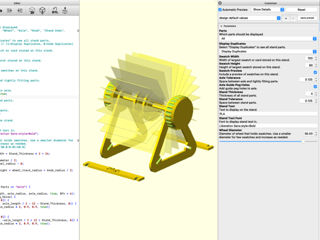 Customizable Rolodex - Works with Filament Swatch System 3d model