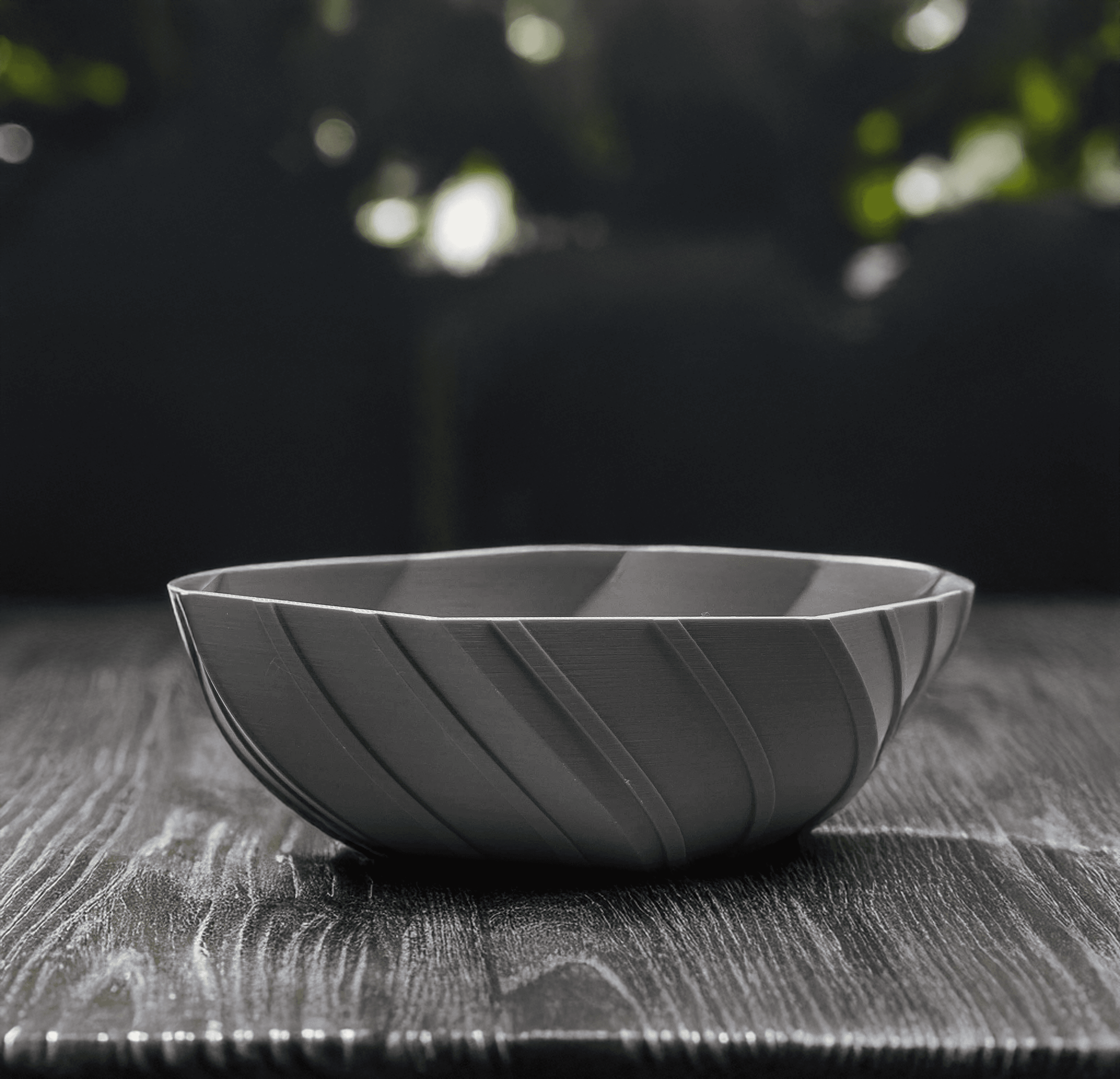 Nesting Octagon Twist Bowls - Dark Grey! - 3d model