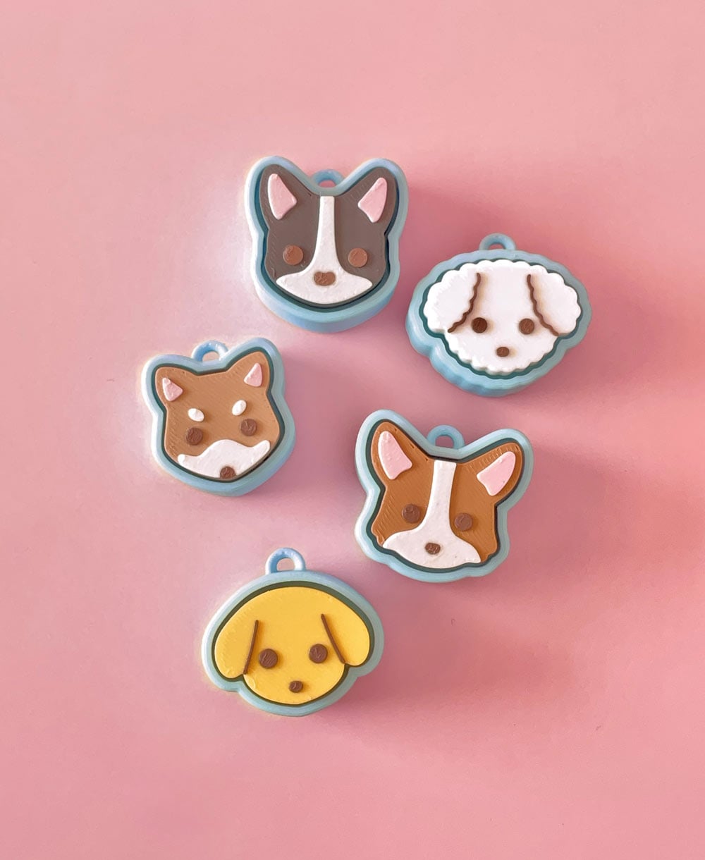 Dog Clicker Keychain Fidget Toy Bundle 3d model