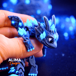 A new little crystal dragon awakens 3d model