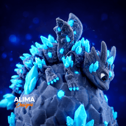 A new little crystal dragon awakens 3d model