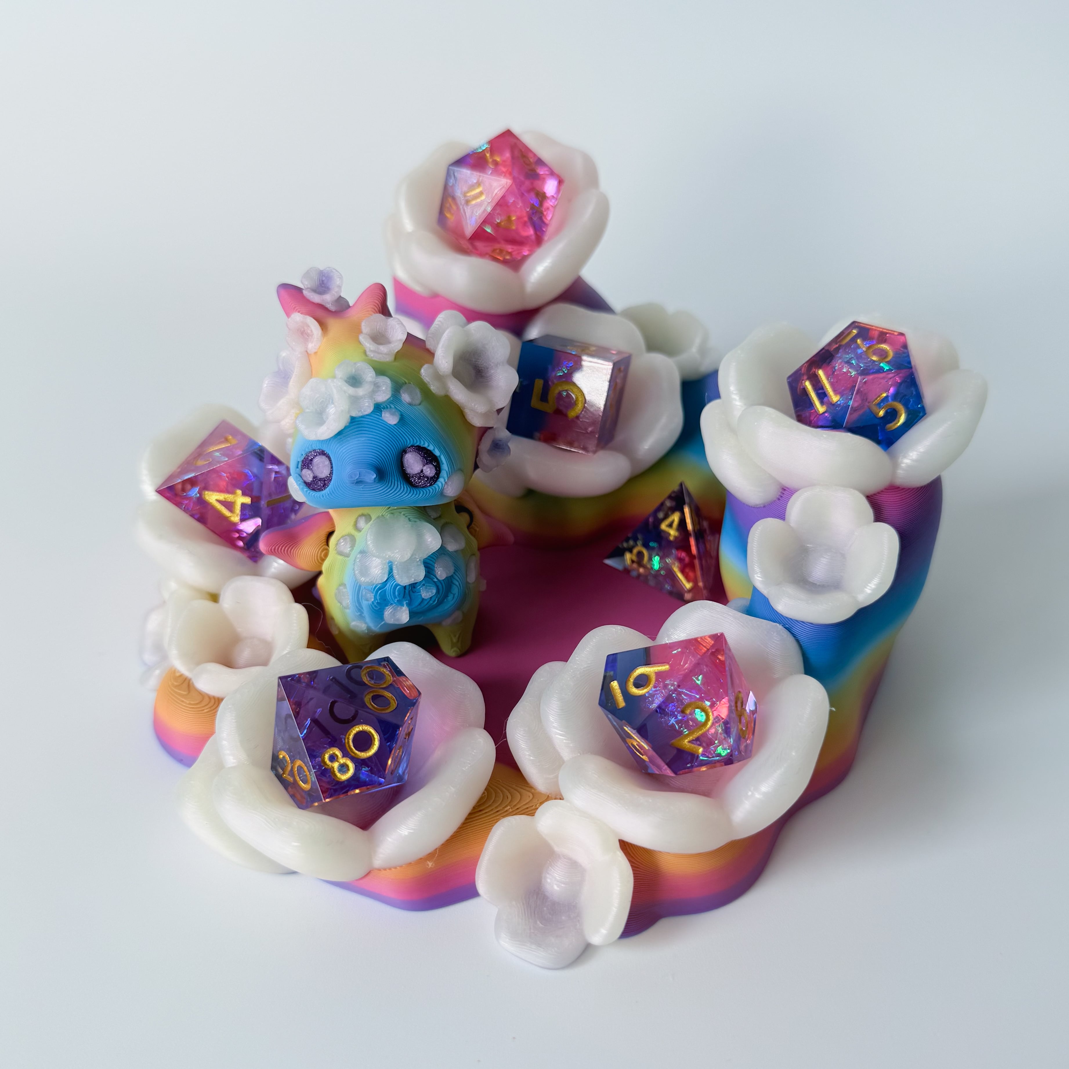 Cherry Blossom pixie and Dice Stand 3d model