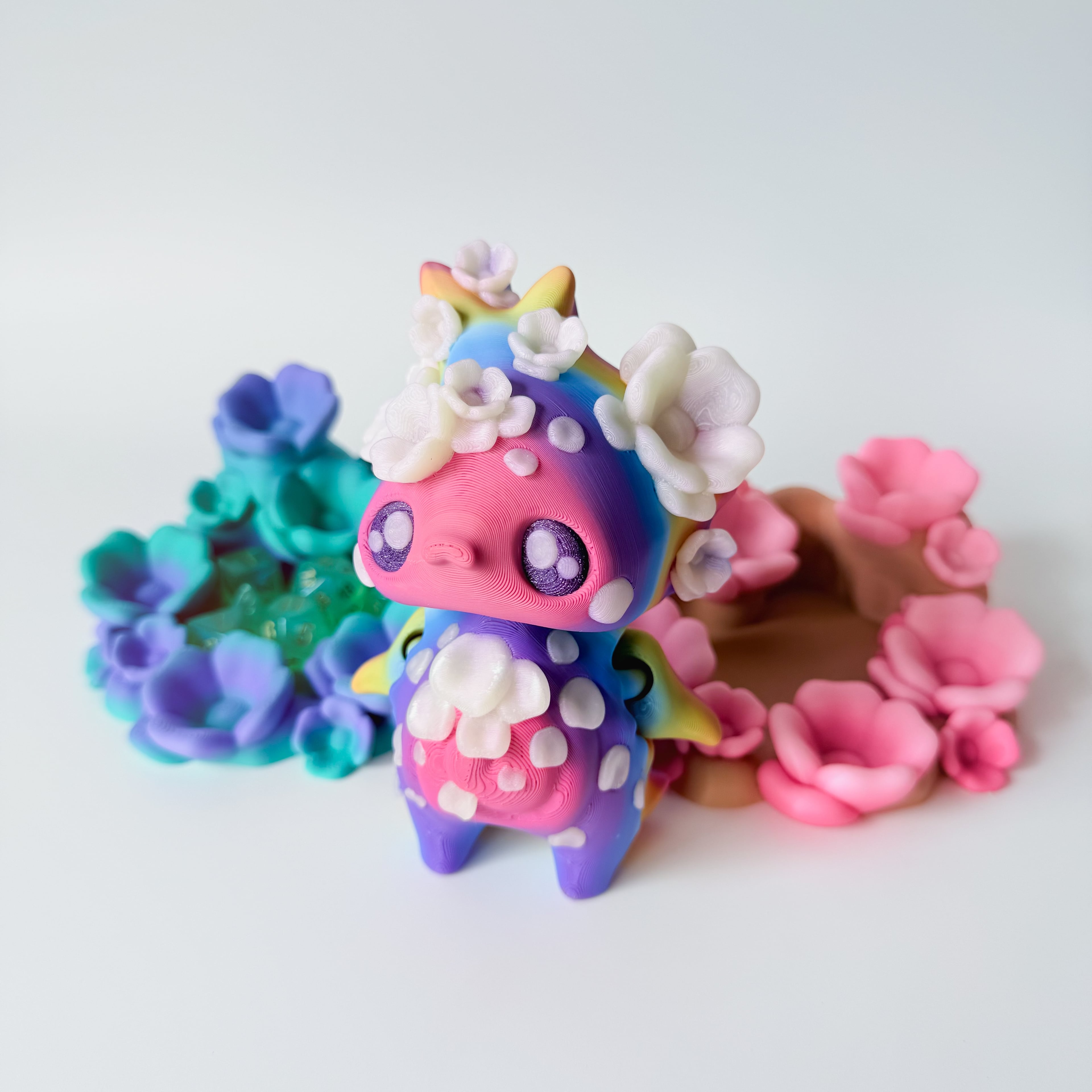 Cherry Blossom pixie and Dice Stand 3d model