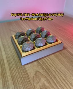 Truffle Box Fidget Clicker Toy 3d model