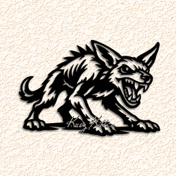 Chupacabra wolf wall art home decor 3d model