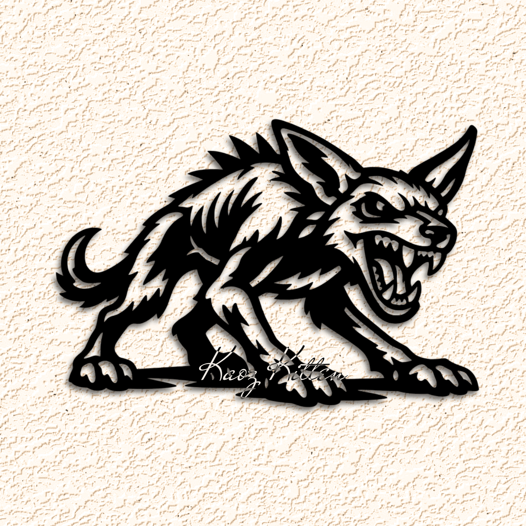 Chupacabra wolf wall art home decor 3d model