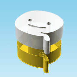 Ghost P, nestable box (v2) 3d model