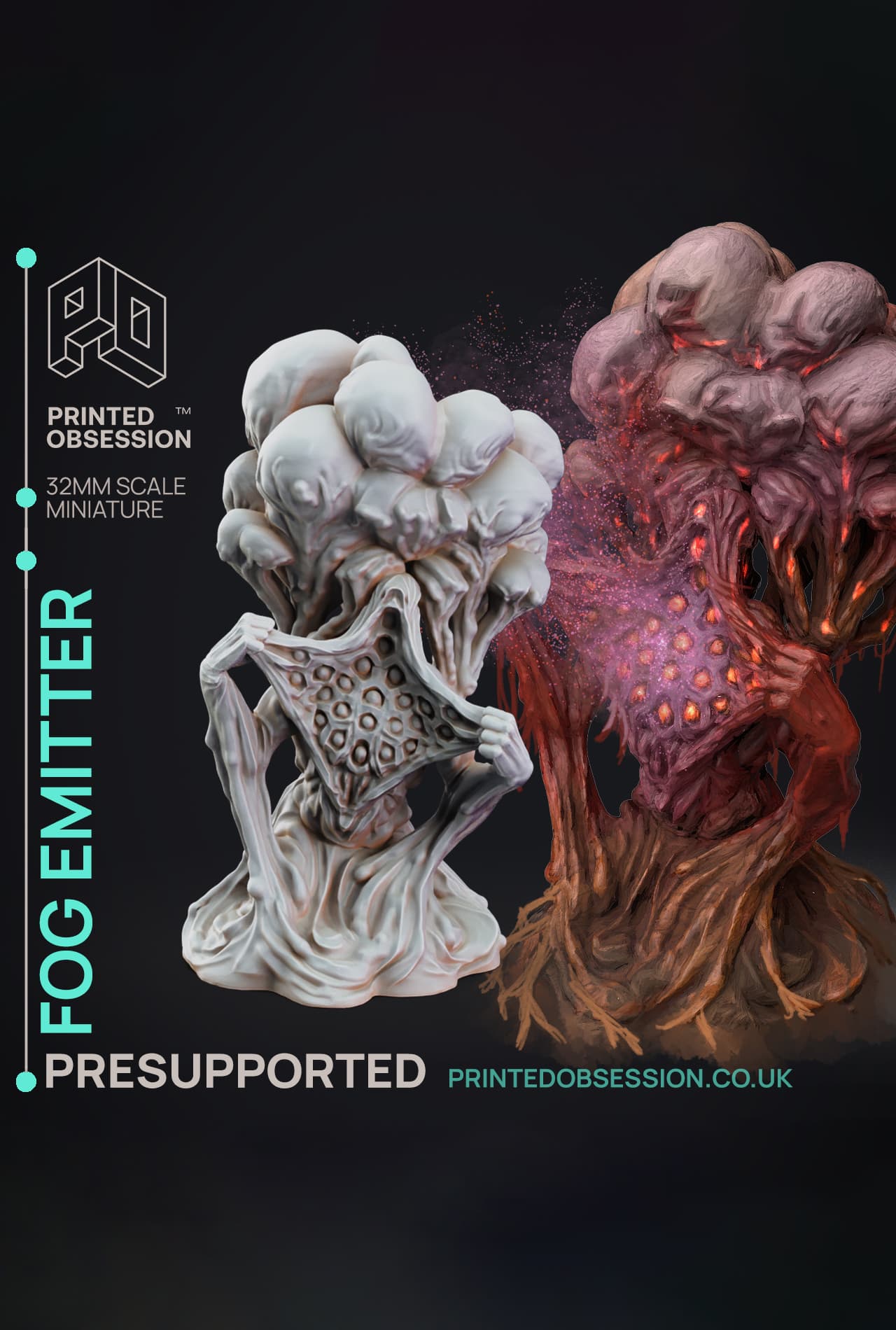 Fog Emmitter - The Mists of Change - PRESUPPORTED - Illustrated and Stats - 32mm scale 3d model