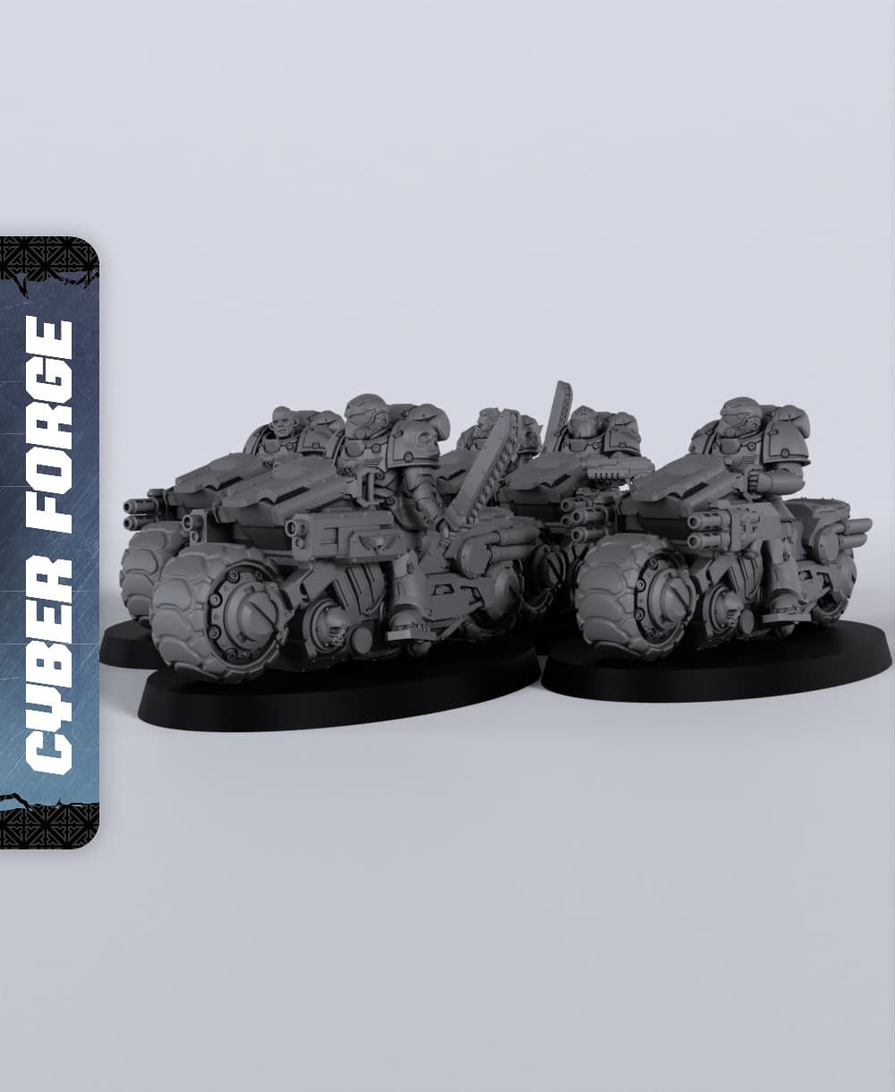 First Company Bike Squad - With Free Cyberpunk - Sci-Fi Gift Ideas for RPG and Wargame 3d model