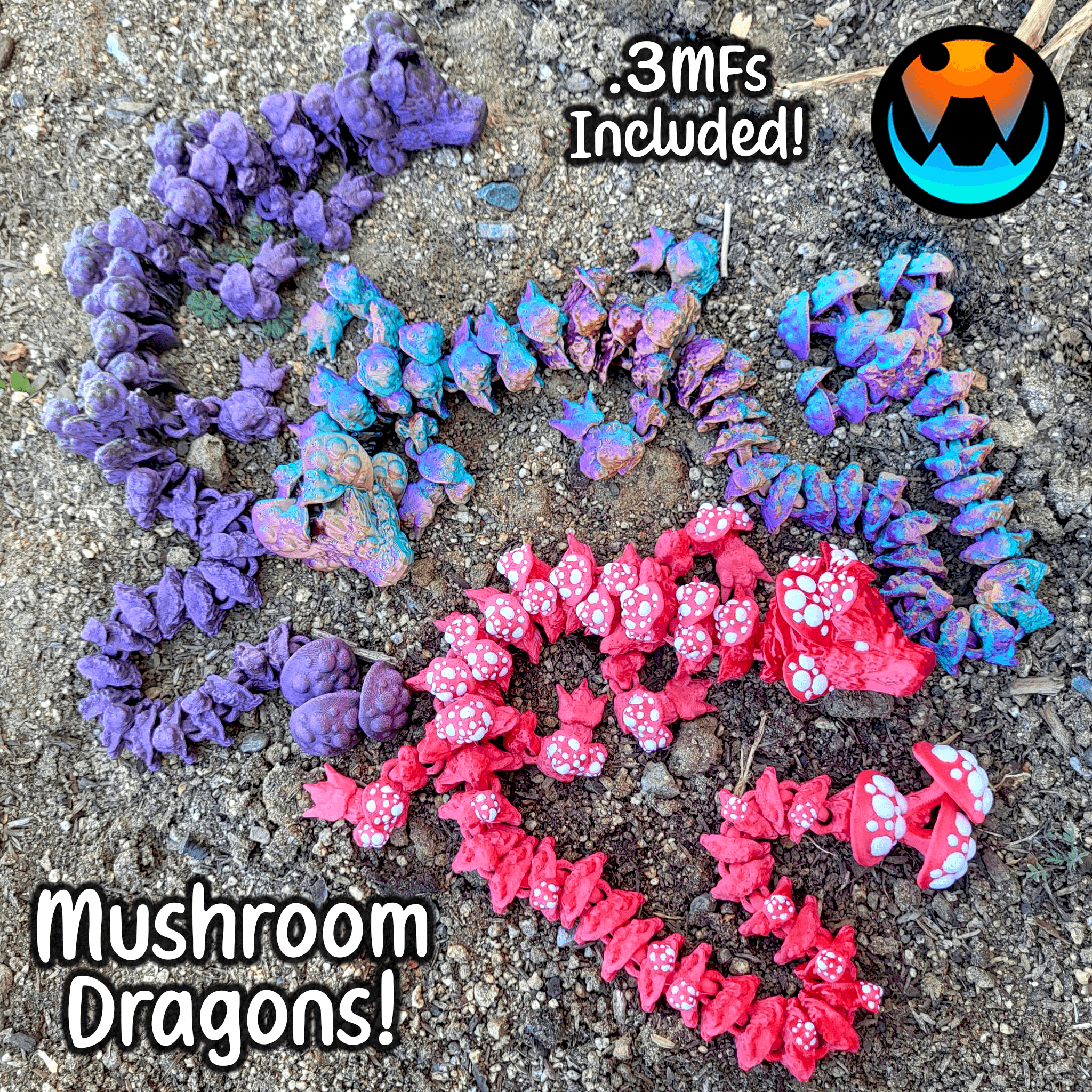Mushroom Dragon 3d model