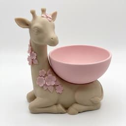 Giraffe Key Bowl & Floral Jewelry Desk Organizer 3d model