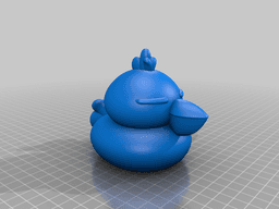 Sleeping Pelican (Bath Toy) 3d model