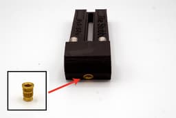 Low Profile Toe Clamp for CNC Router (Heat-Set Insert Version) - Location of heat-set insert in the bottom of the clamp. There is a cutout in the bottom of the model to allow for the flange of the insert to sit flat. - 3d model