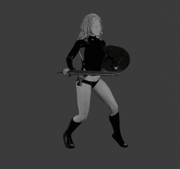 Sexy Fantasy Warrior Diana v2 3d model