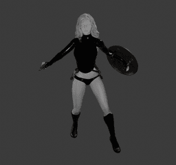 Sexy Fantasy Warrior Diana v2 3d model