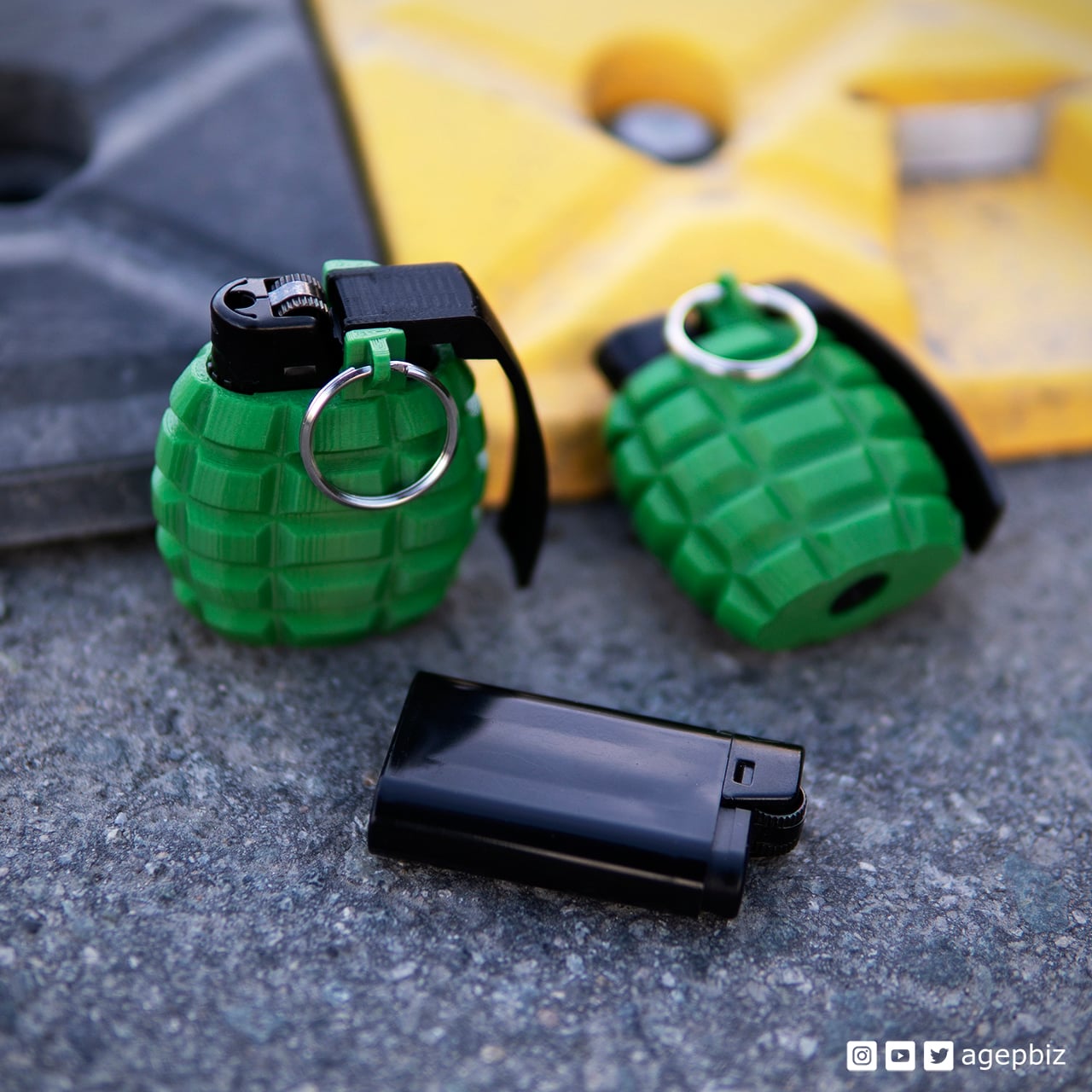 Lighter Case - Hand Grenade Shaped 3d model