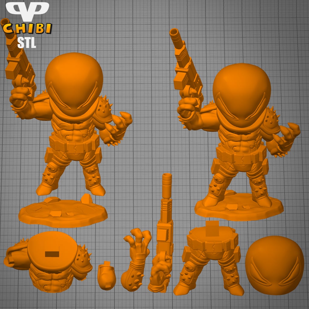 Agent Venom Chibi STL for 3D Printing ChibiSTL 3DXM 3d model