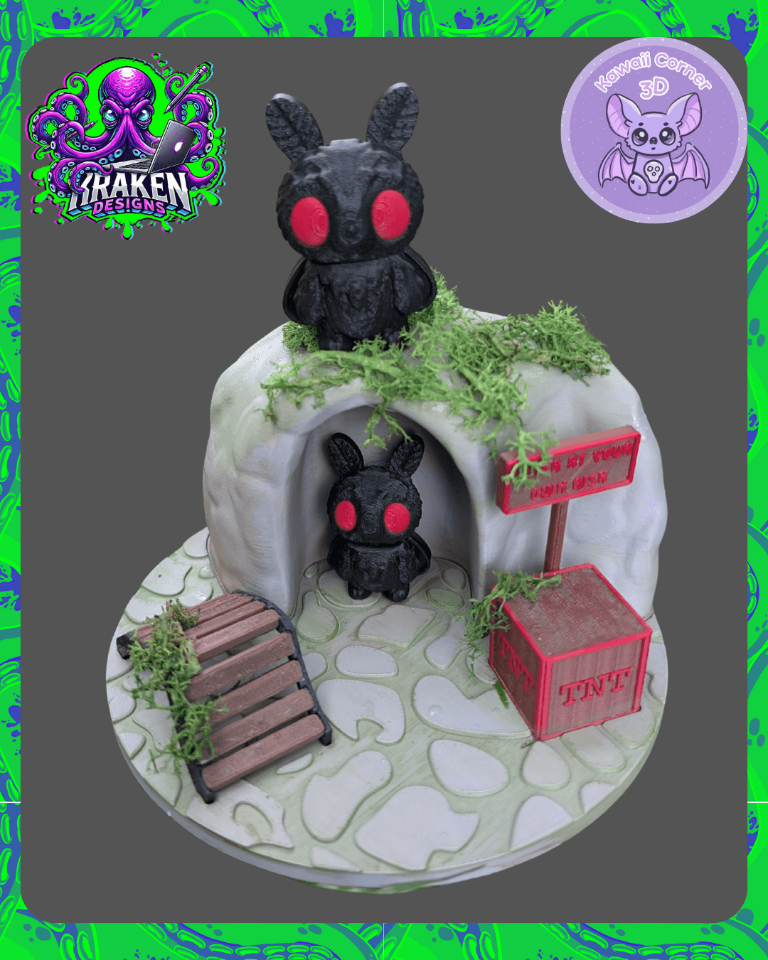 TNT Cave Stand/Diorama for Mothman 3d model