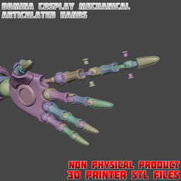 Domina Articulated Hands Cosplay Set Overwatch 3d model