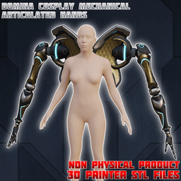 Domina Articulated Hands Cosplay Set Overwatch 3d model