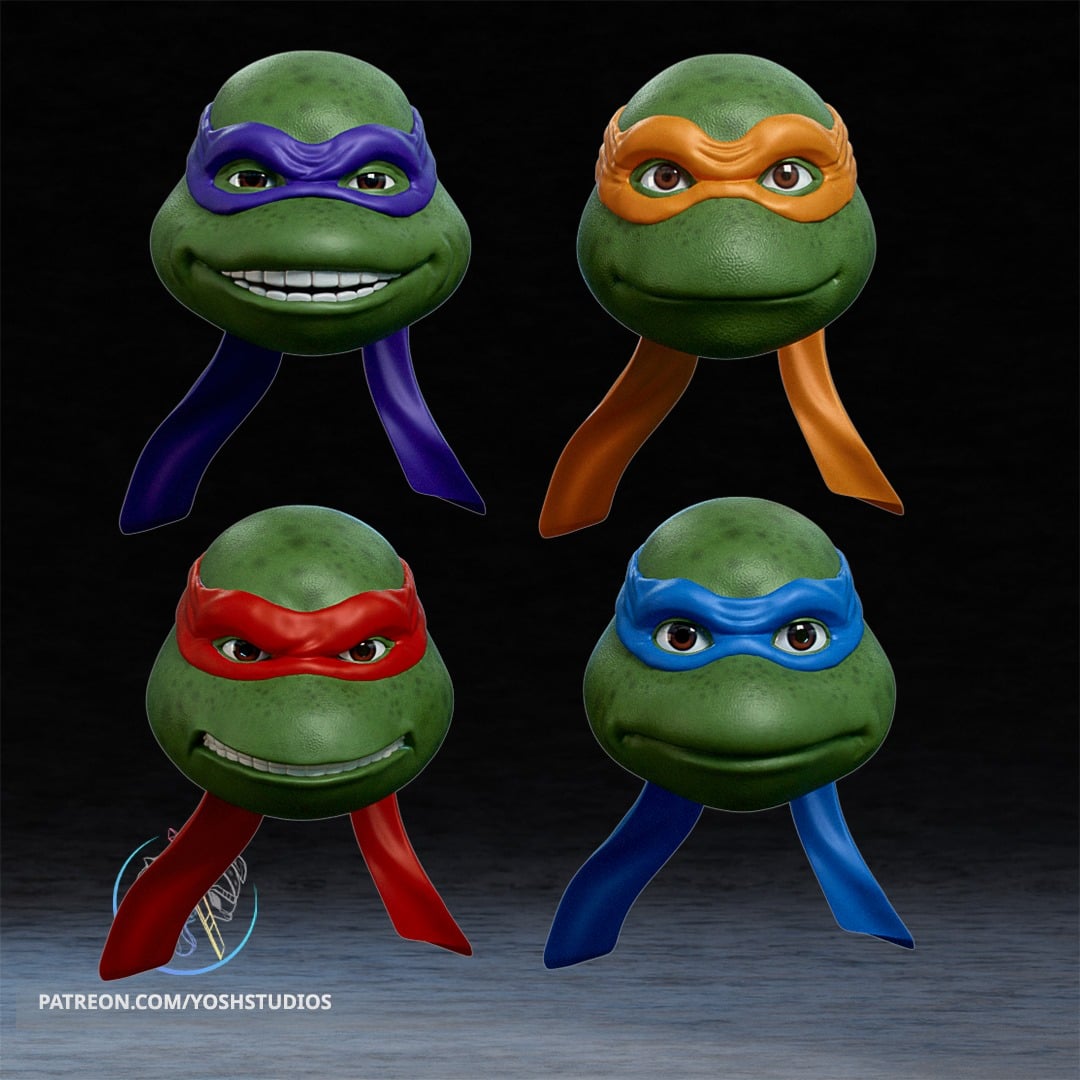 Turtle Helmet Bundle 3D Printer STL File 3d model