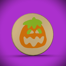 Iconic Cookie Coaster -Jack-O-Lantern 3d model