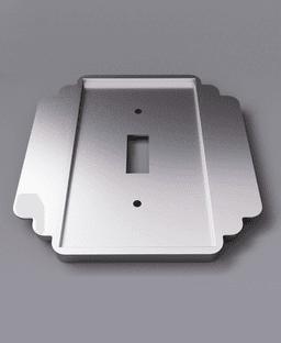 Art Deco Light Switch Plate 3d model