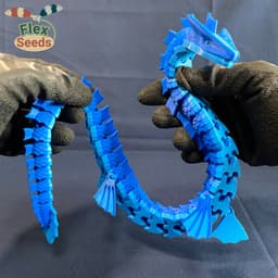 Flexi Water Dragon (Print-in-place) 3d model