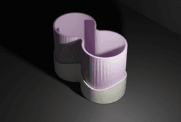 Planter - DoubleCylinder Version 3d model