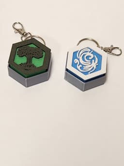 clicky keychain Fire and water.stl 3d model