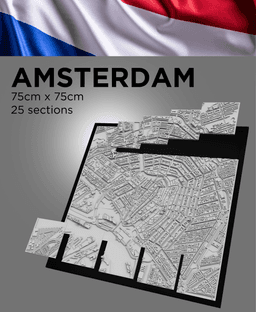 AMSTERDAM, Skyline 3d map 3d model