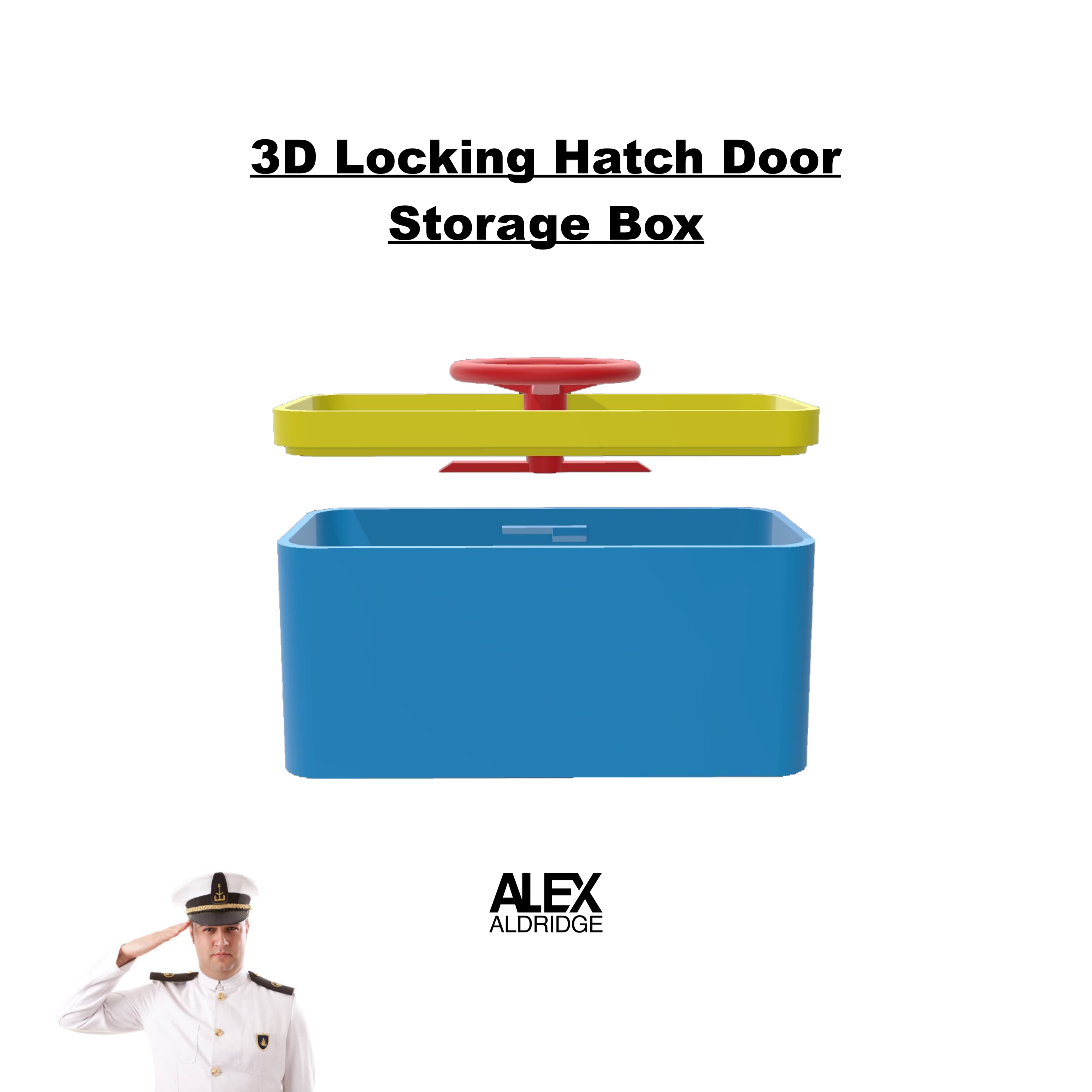 Hatch Door Storage Box Container 3d model