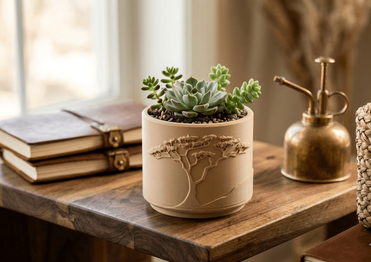 Savanna Tree Planter Pot Minimalist Nature-Inspired Decor 3d model