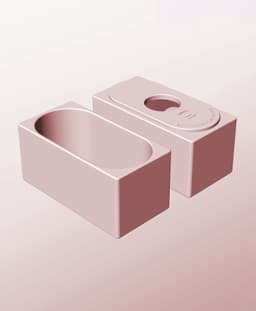 CX68-70-P Pierced container modular stackable module bin box 3d model
