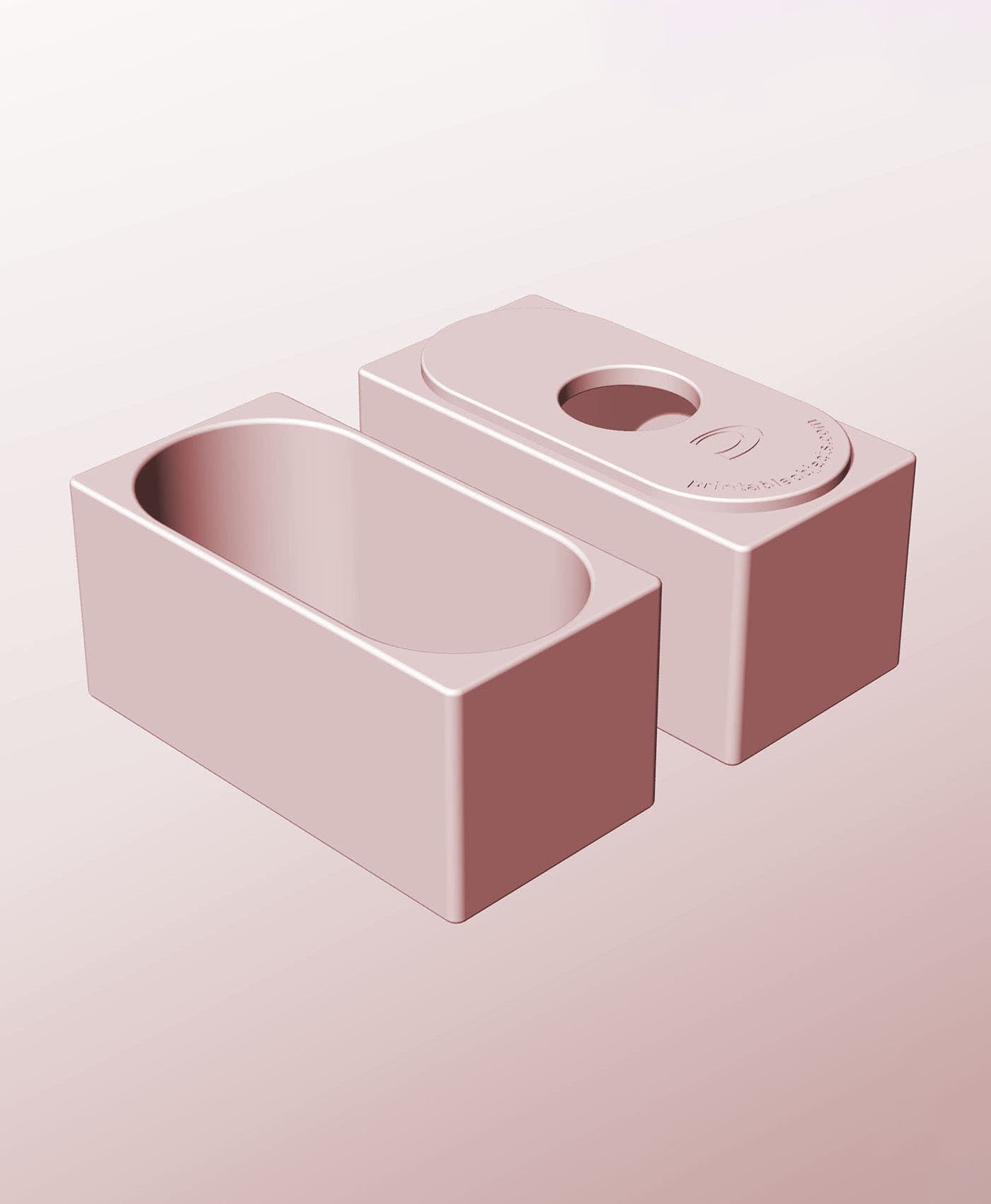 CX68-70-P Pierced container modular stackable module bin box 3d model