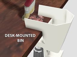 Desk-Mounted Bin 3d model